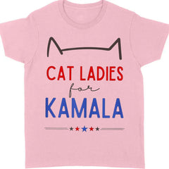 Cat Ladies For Kamala Shirt | Kamala Harris 2024 Shirt | Democrat Shirt Bright T1237 - KH2