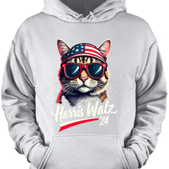 Cat Harris Walz 2024 Gömleği | Kamala Harris 2024 Gömleği | Demokrat Gömleği Koyu T1400 - KH2