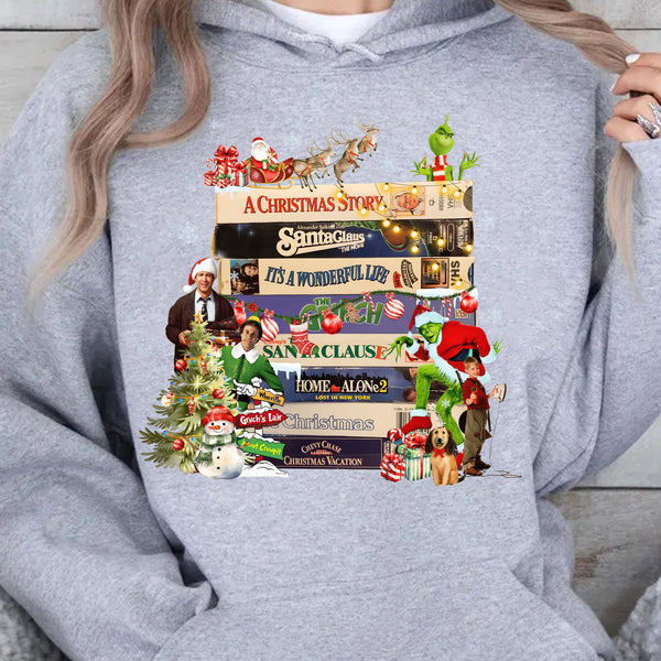 Noel Filmleri Tişörtü, 90'lar Tarzı Noel Kazak, Yeşil Noel Sweatshirt T1652
