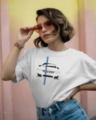 BMW M Serisi İlhamlı Spor Araba Tasarımlı Unisex Oversize Beyaz Eşofman – Premium Street Style Otomobil Koleksiyonu