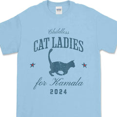 Childless Cat Ladies For Kamala Shirt | Kamala Harris 2024 Shirt | Democrat Shirt Bright T1236 - KH2