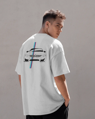 BMW M Serisi İlhamlı Spor Araba Tasarımlı Unisex Oversize Beyaz Eşofman – Premium Street Style Otomobil Koleksiyonu