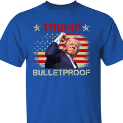 Kurşun Geçirmez | Trump Fight 2024 Gömleği Pennsylvania Mitingi | Donald Trump Gömleği Koyu T1151 - GOP