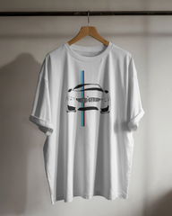 BMW M Serisi İlhamlı Spor Araba Tasarımlı Unisex Oversize Beyaz Eşofman – Premium Street Style Otomobil Koleksiyonu