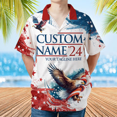 Kişiye Özel Seçim Hawaii Gömleği | Kişiye Özel Seçim Hawaii Gömleği | Kişiye Özel İsimli Unisex 3D Hawaii Gömleği C1161 - GOP 
