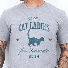 Childless Cat Ladies For Kamala Shirt | Kamala Harris 2024 Shirt | Democrat Shirt Bright T1236 - KH2