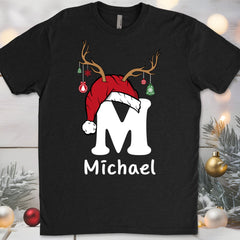 Noel Özel İsim Eşleştirmeli Gömlek, Özel Aile Noel Gömleği, Kişiselleştirilmiş Noel Çift Gömleği, Noel Grup Gömleği C1322