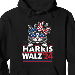 Cat Harris Walz 2024 Gömleği | Kamala Harris 2024 Gömleği | Demokrat Gömleği Koyu T1402 - KH2