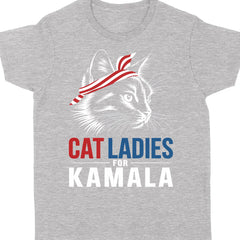 Cat Ladies For Kamala Shirt | Kamala Harris 2024 Shirt | Democrat Shirt Dark K1483 - KH2