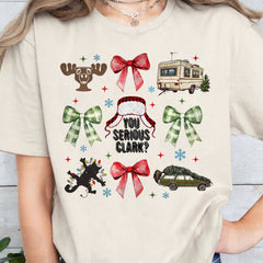 Noel Coquette Fiyonklu Gömlek, Retro Noel Kazak, Komik Noel Tatil Sweatshirt'ü T1656