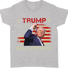 Kurşun Geçirmez | Trump Fight 2024 Gömleği Pennsylvania Mitingi | Donald Trump Gömleği Koyu T1151 - GOP