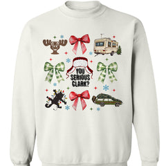 Noel Coquette Fiyonklu Gömlek, Retro Noel Kazak, Komik Noel Tatil Sweatshirt'ü T1656