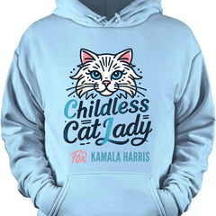 Childless Cat Lady For Kamala Shirt | Kamala Harris 2024 Shirt | Democrat Shirt Bright T1415 - KH2