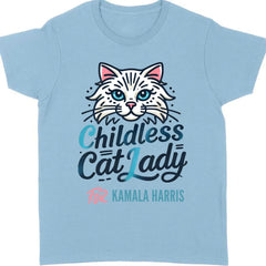 Childless Cat Lady For Kamala Shirt | Kamala Harris 2024 Shirt | Democrat Shirt Bright T1415 - KH2