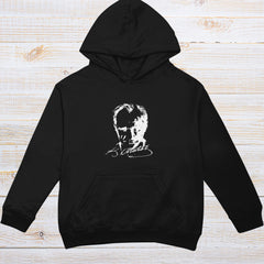 Atatürk Portre Hoodie – Unisex Siyah Kapüşonlu Sweatshirt, Özel İmzalı Tasarım