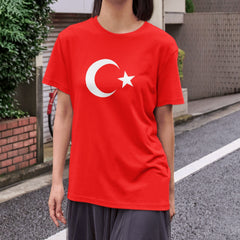Türk Bayraklı Tişört – Kırmızı Beyaz Unisex T-Shirt, Cumhuriyet ve Milli Bayram Özel Tasarım