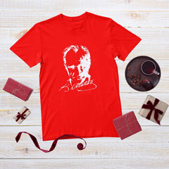 Atatürk Portreli Tişört – Kadın & Erkek Unisex, Özgün Tasarım, Siyah & Beyaz Renk Seçenekleri