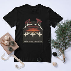 Metallica Master of Puppets Tasarımlı Siyah Unisex Tişört