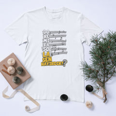 Funny Music T-Shirt – “Do Re Mi Fa So LA SEN HAYIRDIR?” – Music Notes Tee for Musicians &amp; Music Lovers