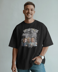 Kişiselleştirilebilir Fotoğraflı Unisex Oversize Tişört – Custom Yazı Tasarımlı