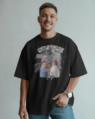 Kişiselleştirilebilir Fotoğraflı Custom Yazı Tişört – Unisex Oversize Model