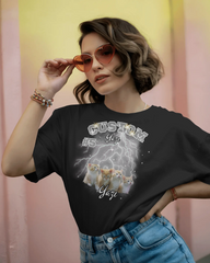 Custom Yazı & Fotoğraf Unisex Oversize Tişört