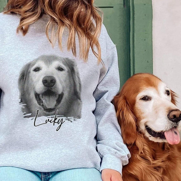 Özel Evcil Hayvan Portresi Köpek Sweatshirt